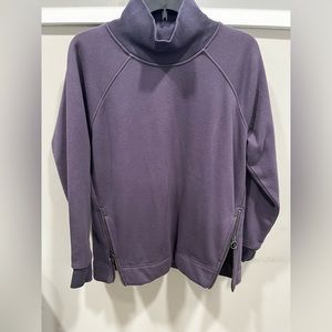 Women’s Athleta Mock Neck Zip Side Fleece Lined Sweatshirt